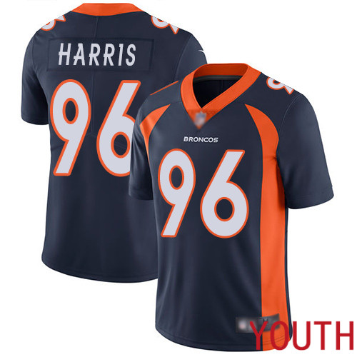 Youth Denver Broncos #96 Shelby Harris Navy Blue Alternate Vapor Untouchable Limited Player Football NFL Jersey->youth nfl jersey->Youth Jersey
